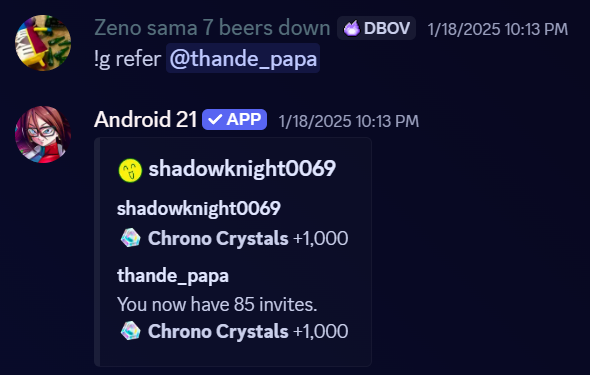 Game command: refer